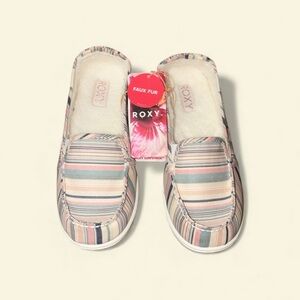 Roxy Kids Striped Slippers - Pastel Hues​